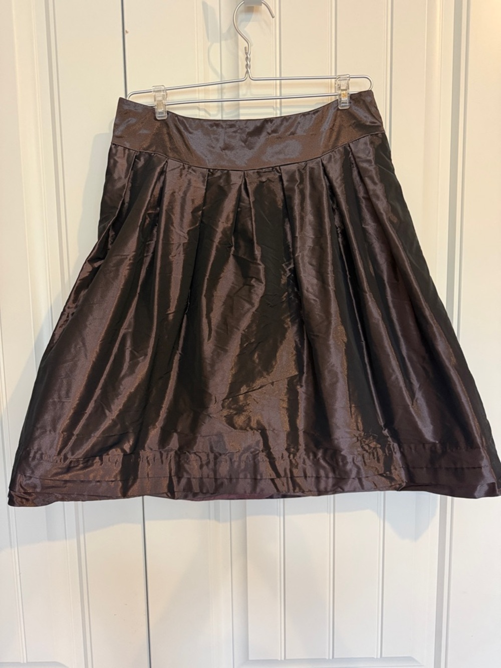 Banana Republic Dark Brown A-Line Pleated Skirt